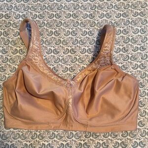 Glamorise Lace Accent Brown Bra